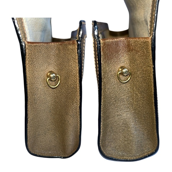 Vintage GUCCI PVC Leather Sherry Line Pouch Clutch Women’s Bag Brown Beige Used - Picture 12 of 17